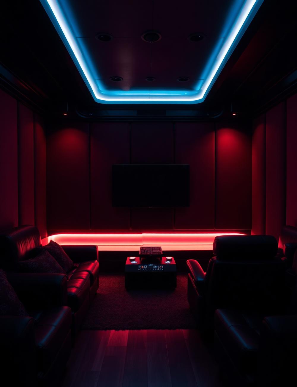 Lounge seating with ambient lighting