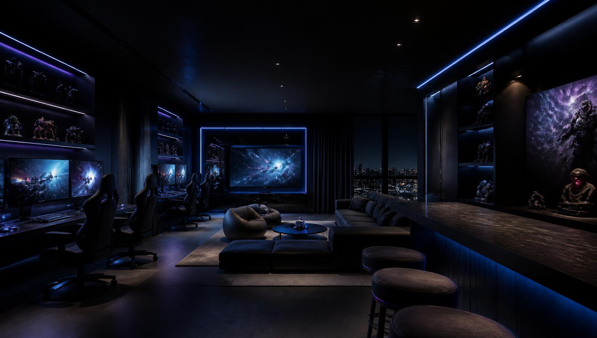 Interior of the Clash of Consoles gaming lounge in Hyderabad